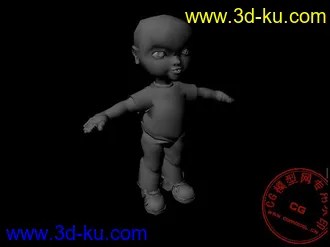 3D打印模型maya  绑定好骨骼的小人的图片