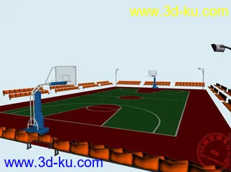 3D打印模型篮球场的图片