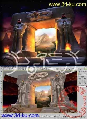 3D打印模型[首发]WOW最著名的场景——[黑暗之门]的图片