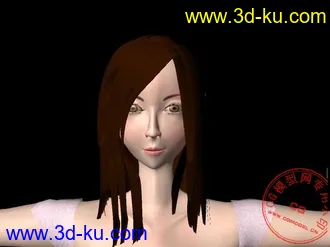 女性人体模型，有骨骼和贴图的图片