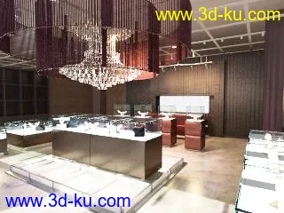 手表店整体装修模型的图片