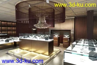 手表店整体装修模型的图片