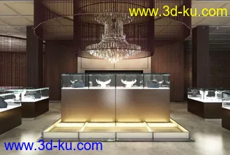 手表店整体装修模型的图片