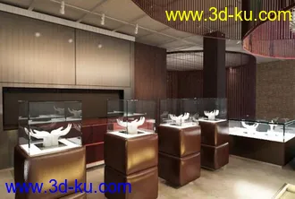 手表店整体装修模型的图片