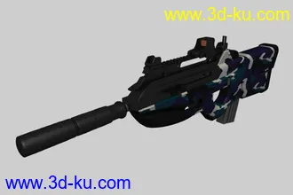 3D打印模型高精度F2000型突击步枪的图片
