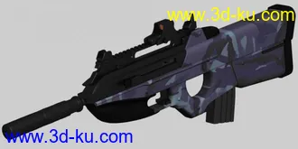 3D打印模型高精度F2000型突击步枪的图片