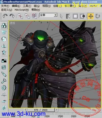 3D打印模型[首发]WOW[燃烧远征]万圣节任务角色[无头骑士+午夜战马]及全套动作信息的图片