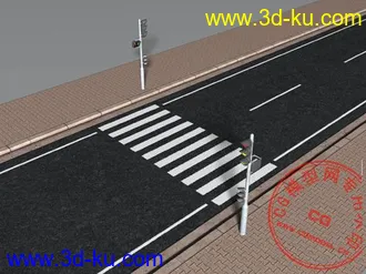 非常经典的道路模型带贴图的图片