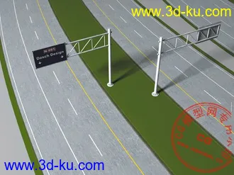 非常经典的道路模型带贴图的图片