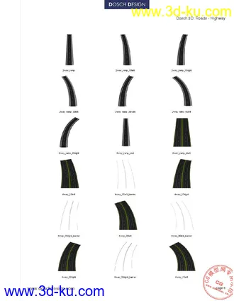 非常经典的道路模型带贴图的图片