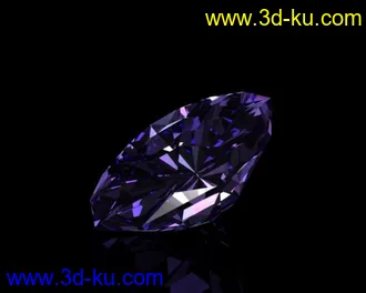 3D打印模型天然紫钻石的图片