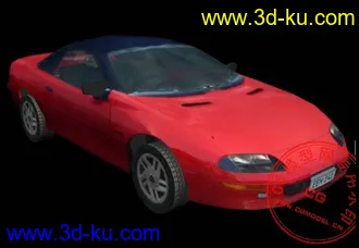 3D打印模型红色敞篷跑车-低模（附贴图）的图片