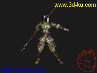 3D打印模型max 自己帮的孙尚香 姜维  带骨骼  动作练练习用的图片