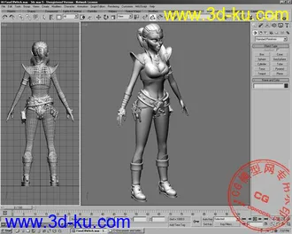 3D打印模型女巫战士 很好的布线的图片