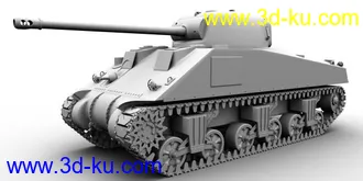 3D打印模型二战M4A4谢尔曼坦克的图片