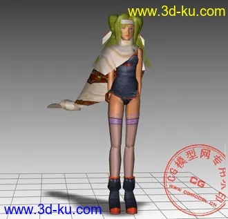 3D打印模型两个女孩的超低模max8格式的图片