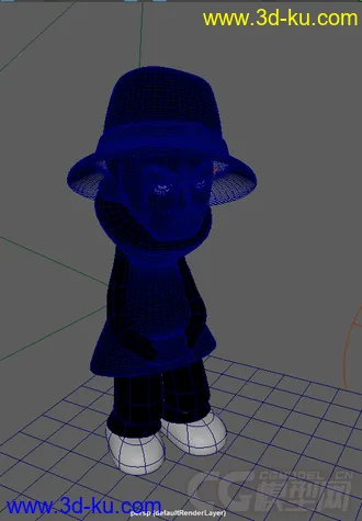 3D打印模型戴帽子男孩的图片