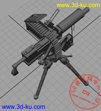 3D打印模型马克沁重机枪，低模！！的图片