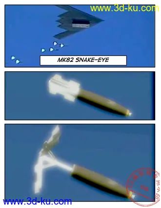3D打印模型MK82 Snake-Eye: obj + 贴图的图片