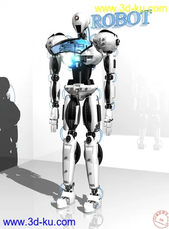 3D打印模型初学MAYA，做了个机器人。的图片
