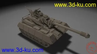 3D打印模型初学MAYA，做了个坦克。的图片