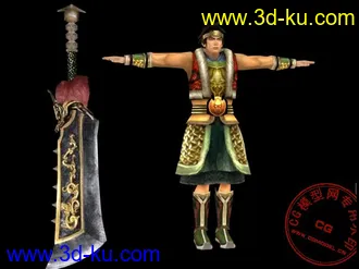 3D打印模型无双大蛇——真三国无双5版关平的图片