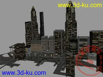 3D打印模型《极品飞车7地下狂飙》第一关的一段街道的图片