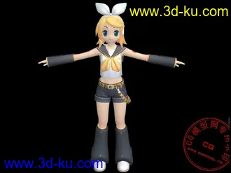 3D打印模型日本人做的镜音,很可爱!的图片