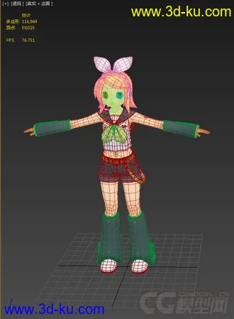 3D打印模型日本人做的镜音,很可爱!的图片