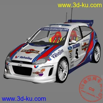 3D打印模型一款拉力赛跑车(附带贴图)的图片