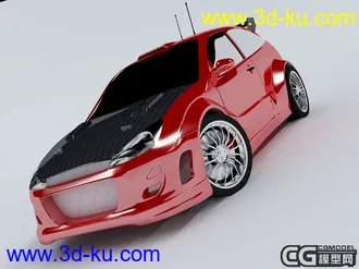 3D打印模型一款拉力赛跑车(附带贴图)的图片