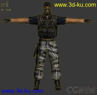 3D打印模型CS中的匪徒两个(眼镜匪,和带面具的那家伙)的图片