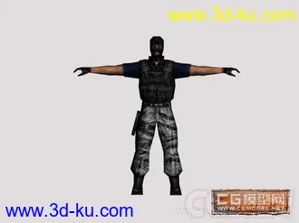 3D打印模型CS中的匪徒两个(眼镜匪,和带面具的那家伙)的图片