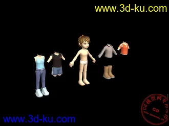 3D打印模型绝对原创Q版男!的图片
