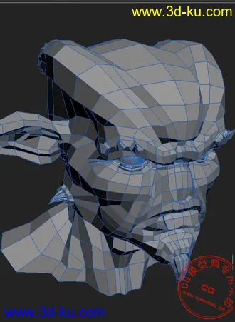 3D打印模型MAX做的一个怪物头的图片