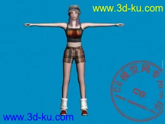 动画人物模型（带贴图，骨骼）max的图片