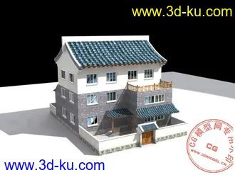 3D打印模型小别墅（3D max9）的图片