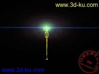 3D打印模型黄金法杖的图片