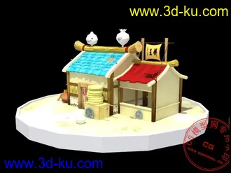 我做的水浒Q传场景模型的图片