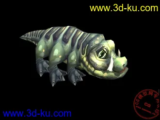 3D打印模型《魔兽世界》可爱的宠物鳄鱼（四套贴图）的图片