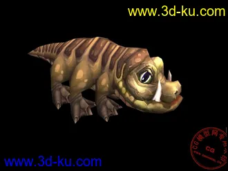 3D打印模型《魔兽世界》可爱的宠物鳄鱼（四套贴图）的图片