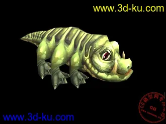 3D打印模型《魔兽世界》可爱的宠物鳄鱼（四套贴图）的图片