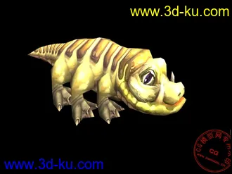 3D打印模型《魔兽世界》可爱的宠物鳄鱼（四套贴图）的图片