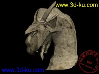 3D打印模型一的怪物的石雕像的图片