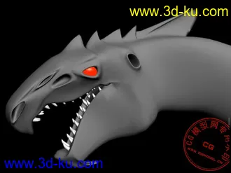 3D打印模型一个巨龙的头部的图片