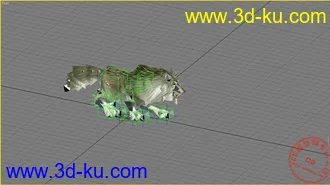 3D打印模型狼+BONE骨骼+几个自己调的动作!!!的图片