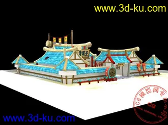 3D打印模型水浒Q传游戏小场景(衙门)的图片