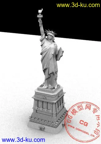 3D打印模型自由女神像和巴黎铁塔的图片