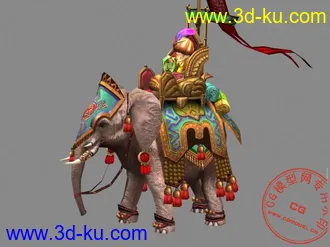3D打印模型英雄无敌5-东方部落  骷髅英雄和骑象英雄的图片