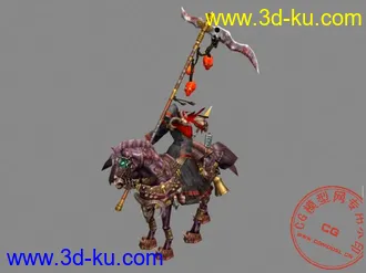 3D打印模型英雄无敌5-东方部落  骷髅英雄和骑象英雄的图片